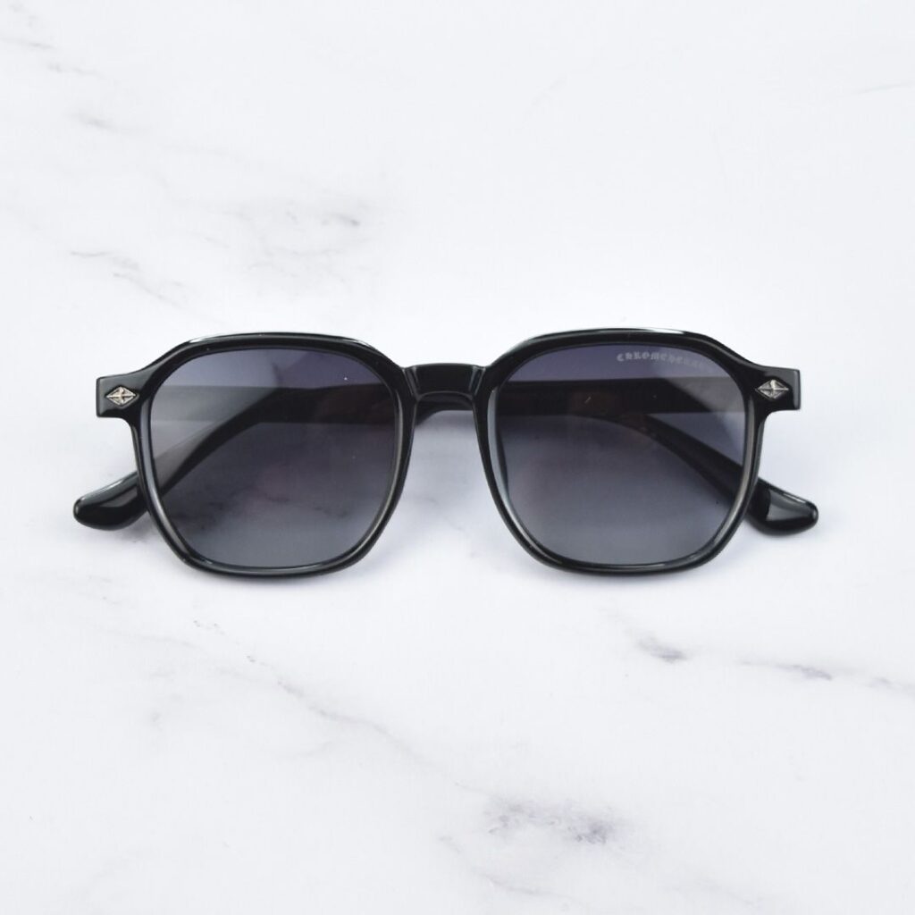 chrome hearts RMTR98027 c02 عینک آفتابی کروم هارتز مشکی براق