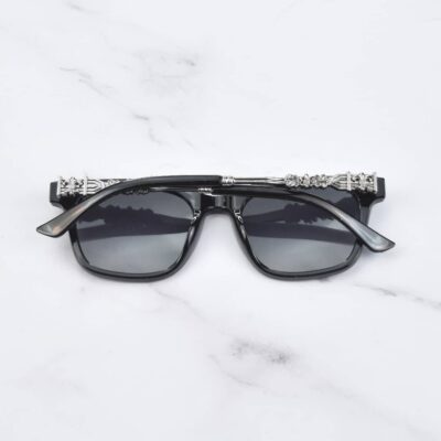 chrome hearts RMTR98028 c02 back عینک آفتابی کروم هارتز مشکی