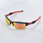 عینک آفتابی اوکلی مشکی شیشه آبی 26-264 back